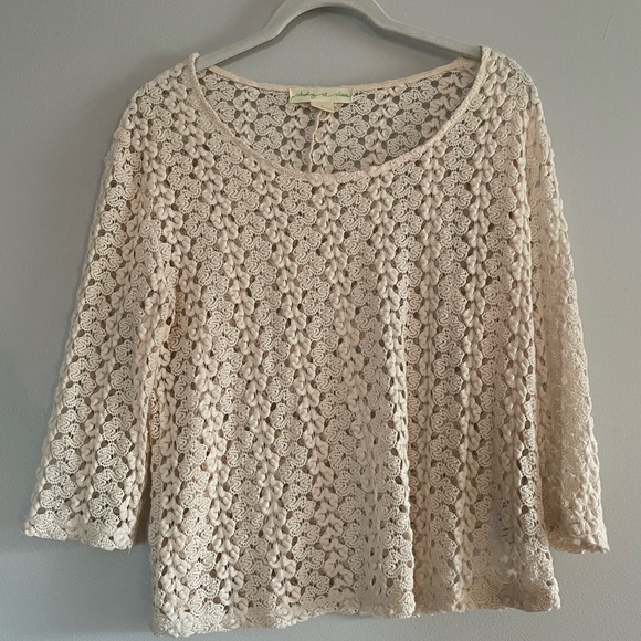 Anthropologie Sweaters - Anthropologie Staring at Stars Crochet Sweater